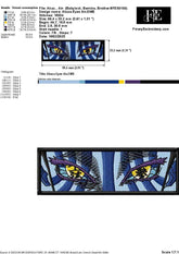 Akaza Eyes Embroidery Design – Demon Slayer’s Intense Gaze